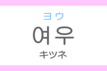 여우（ヨウ）の意味「キツネ（狐・きつね）」ハングル読み方・発音